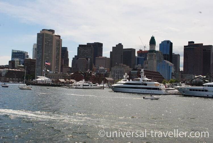 Luxury Yachts Off Boston.