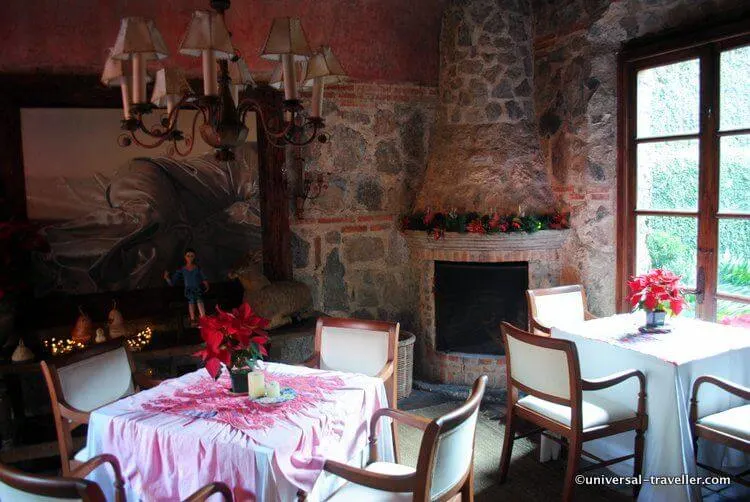 If You Don't Want To Eat Outside Or When It Is Raining You Can Also Get Your Breakfast In This Nicely Decorated Room.