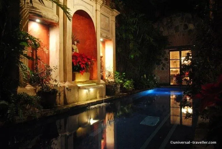 The Pool Are Is At Night Illuminated And Candles Show You The Way To Your Room. Very Romantic!