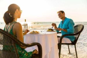 Romantic Dinner on the Beach at Pink Shell Beach Resort & Marina
