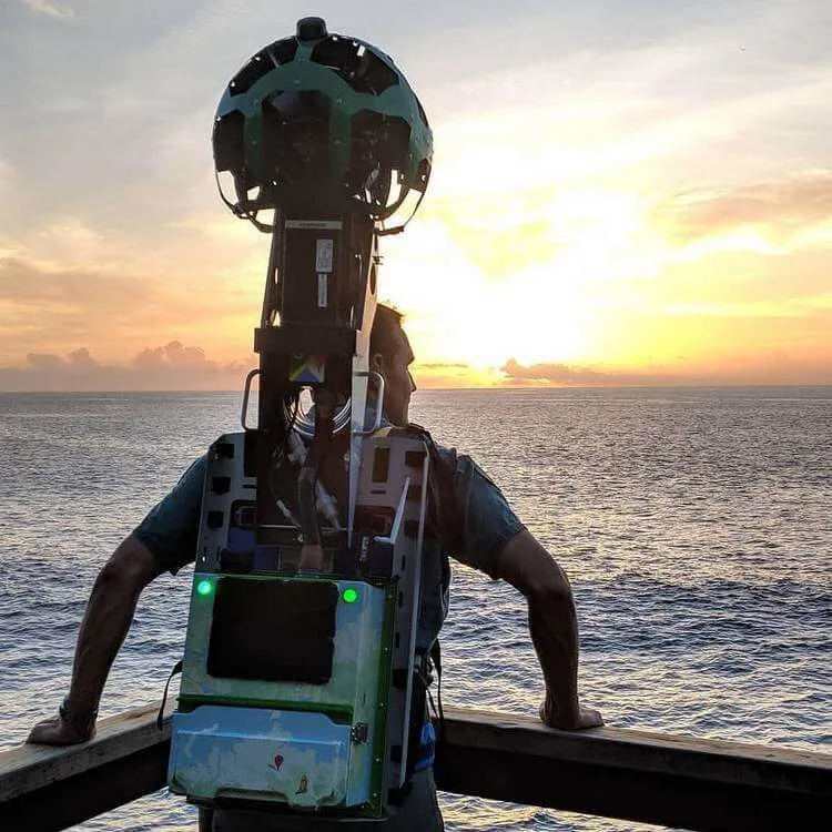 Street View Trekker En Martin Point Al Atardecer