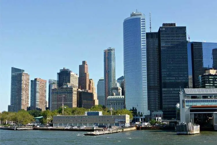 Vista De Nueva York Desde El Ferry De Staten Island