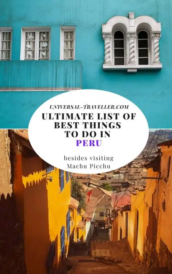 What to do in Peru besides visiting Machu Picchu4 The best activities, places, and things to see in Peru (other than Machu Picchu). From white-water rafting along the Apurimac River to multi-day expeditions into Colca Canyon and treks into the Amazon, here's what you can do in Peru: