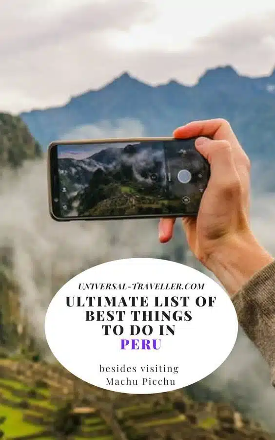 What to do in Peru besides visiting Machu Picchu6 The best activities, places, and things to see in Peru (other than Machu Picchu). From white-water rafting along the Apurimac River to multi-day expeditions into Colca Canyon and treks into the Amazon, here's what you can do in Peru: