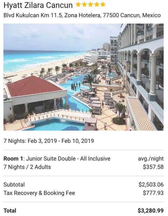 Hyatt Zilara Cancun v. C1H