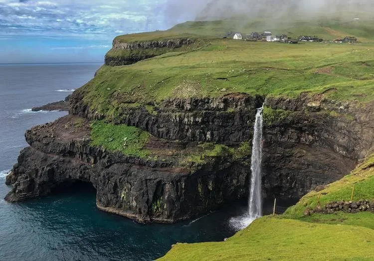 Mulafossur In Gasadalur Hike On Vagar Faroe Islands Waterfall