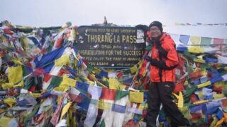 Photo at Thorong La Pass Worlds Tallest Mountain Pass in Annapurna Circuit