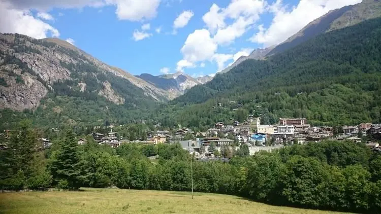 Views Over To Courmayeur From Dolonne