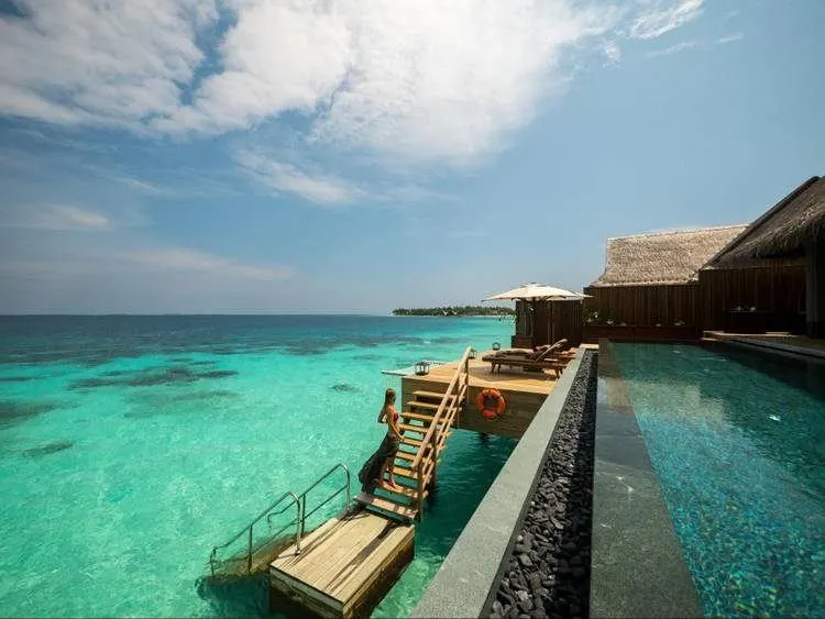 Cubiertas Exteriores De Las Villas Sobre El Agua En Joali Maldives