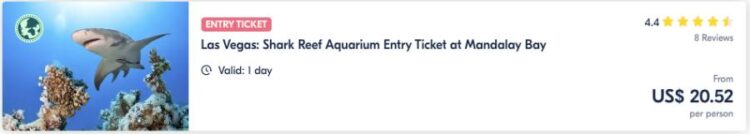 Las Vegas Shark Reef Aquarium Entry Ticket at Mandalay Bay