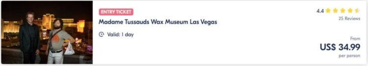 Madame Tussauds Wassenbeeldenmuseum Las Vegas