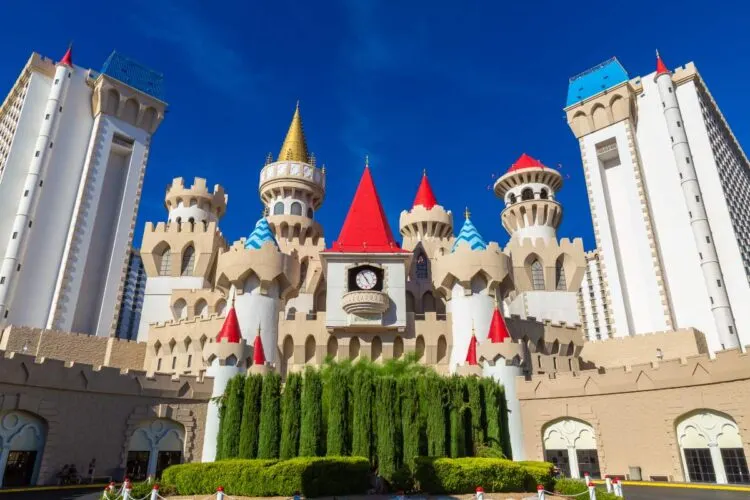 Stroll Through The Excalibur Castle In Las Vegas