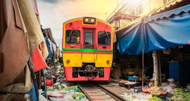 Maeklong Train Market Tour Bangkok Thailand