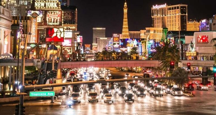 View Of The Las Vegas Strip At Night.