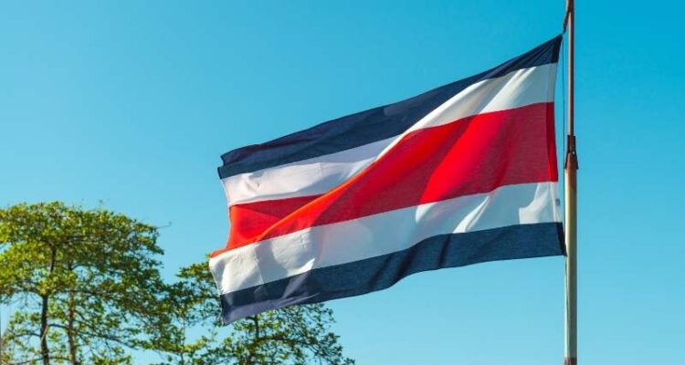 Costa RICA senza stemma hissflagge Costa Rica Nicchia Bandiere Bandiere 150x250cm 