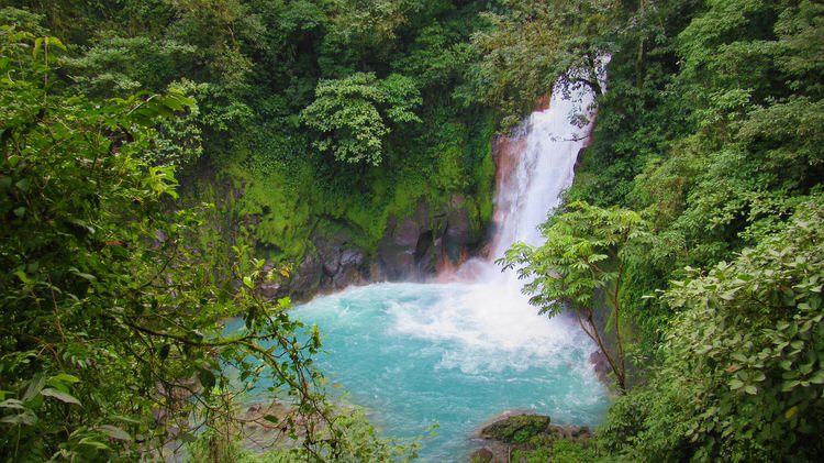 Rio Celeste Waterfall. Costa Rica Waterfalls