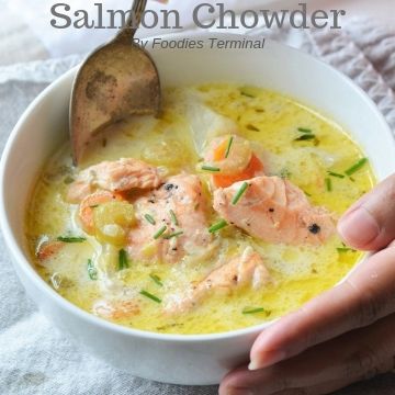 Homemade Fish Chowder With Salmon