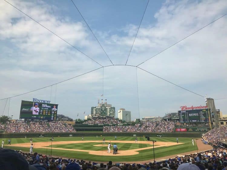 A Photo Of A Chicago Cubs Game