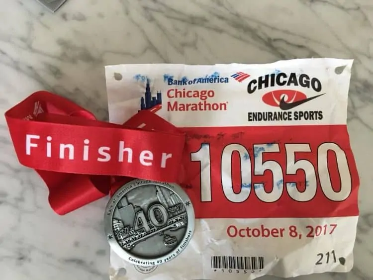 Medaille Des Chicago Marathon