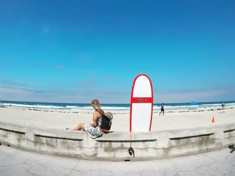 Surfing-La-Jolla-Shores In San Diego