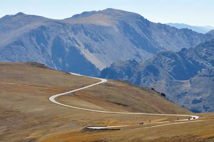 Coches Conduciendo Por La Carretera De La Cresta Nps Foto