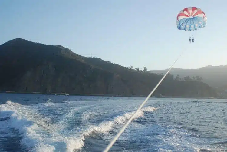 Parasailing Over The Catalina Island