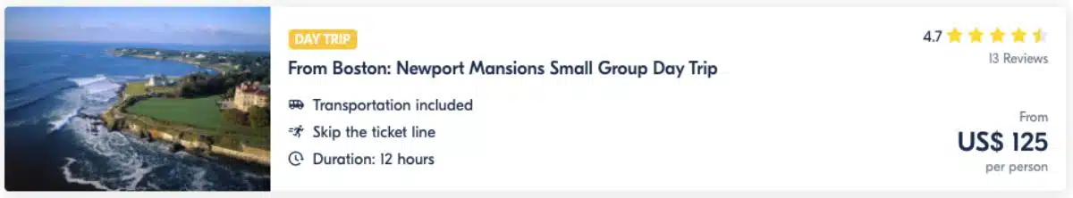 De Boston Newport Mansions ExcursãO De Um Dia Para Um Pequeno Grupo