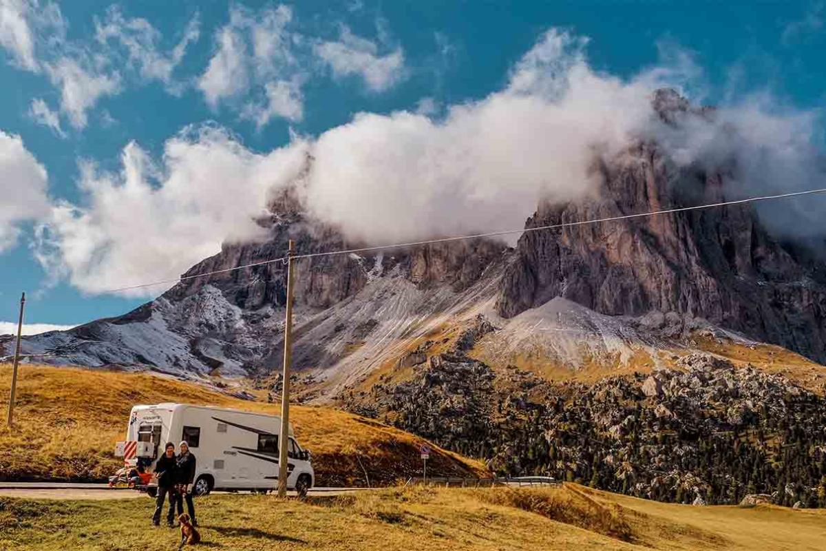 Leben Aus Einem Van Sella-Pass-Dolomites