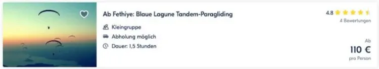 Die 22 schönsten Sehenswürdigkeiten in der Türkei 11 Ab Fethiye Blaue Lagune Tandem-Paragliding