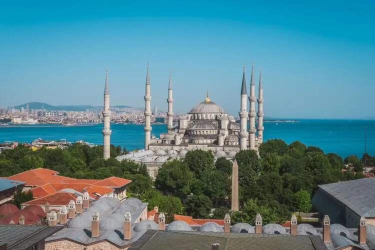 Blaue Moschee Sultan Ahmet Camii In Istanbul Turkei