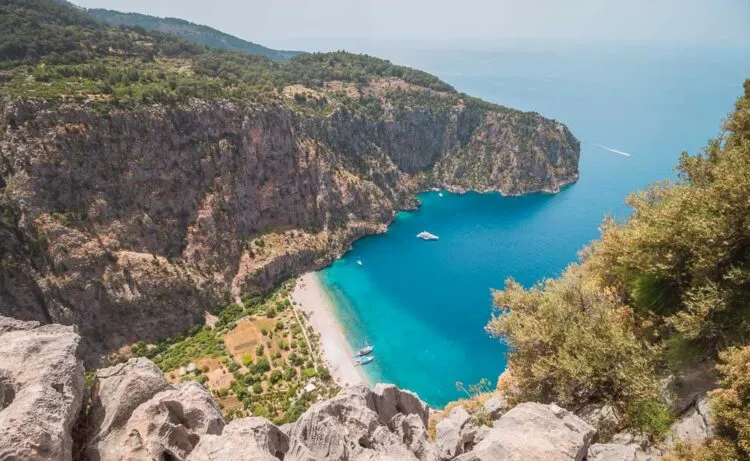 Butterfly Valley In Oludeniz In Fethiye Turkei