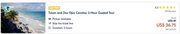 Tulum And Dos Ojos Cenotes 5 Hour Guided Tour