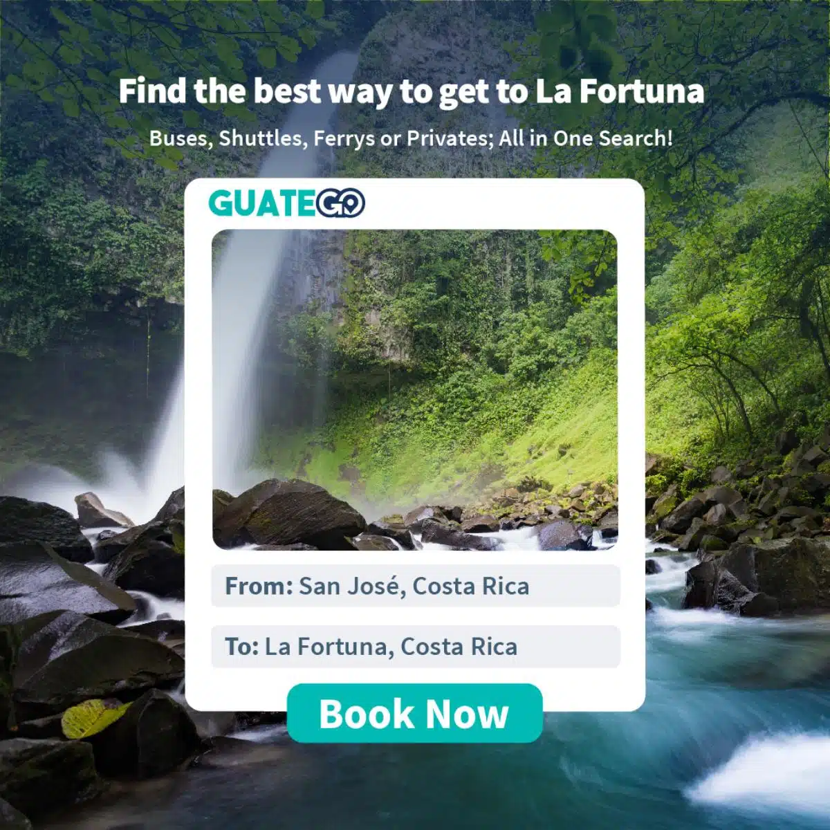 Von San José Costa Rica Nach La Fortuna - Guatego