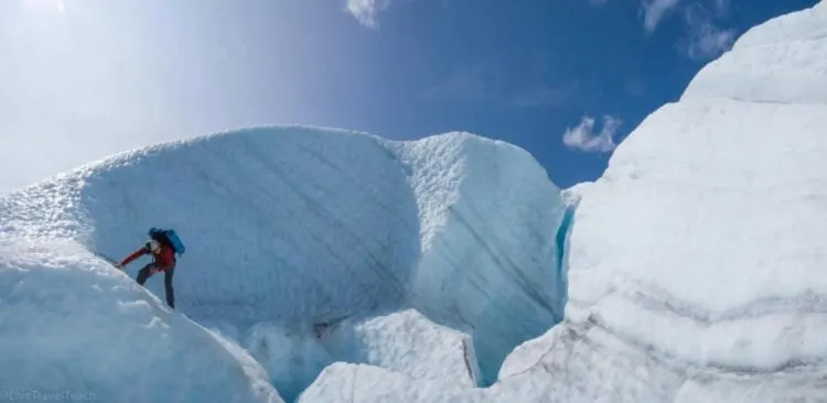 Root-Glacier-Waterfall-With-Guide