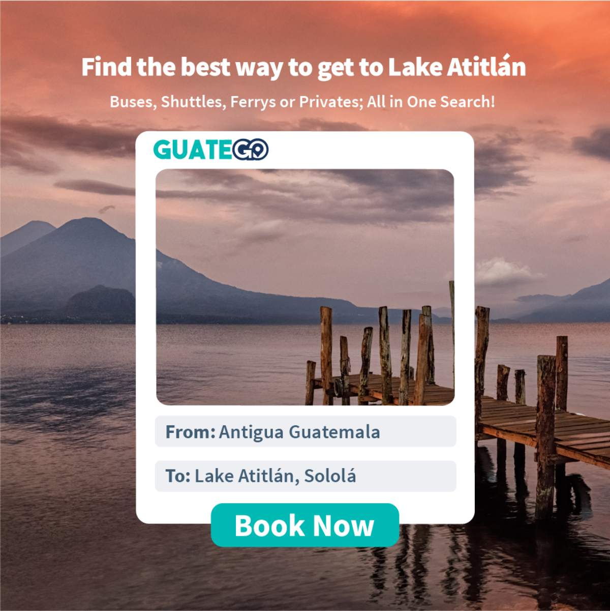 AntíGua Ao Lago Atitlan