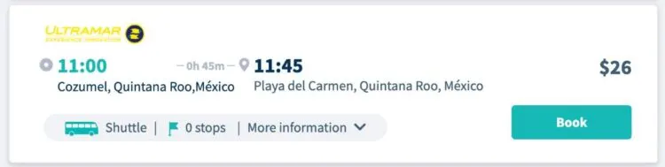 FäHre Cozumel - Playa Del Carmen Mexiko