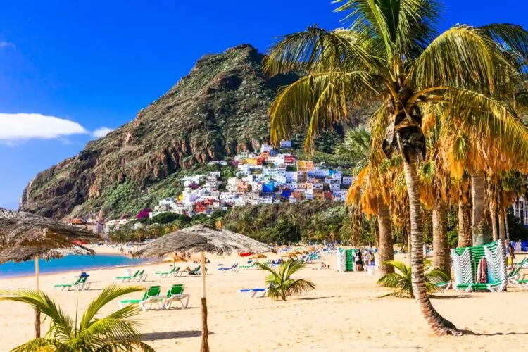Best Beaches Of Tenerife Las Teresitas Near Santa Cruz. Canary Islandspain