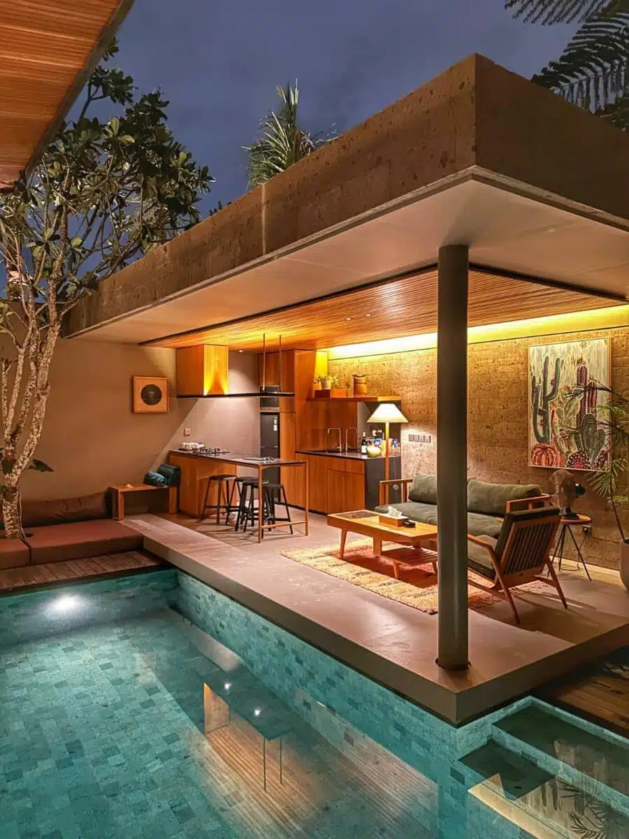 Modern Tropical Bedroom At Domisili Villa, Canggu Bali