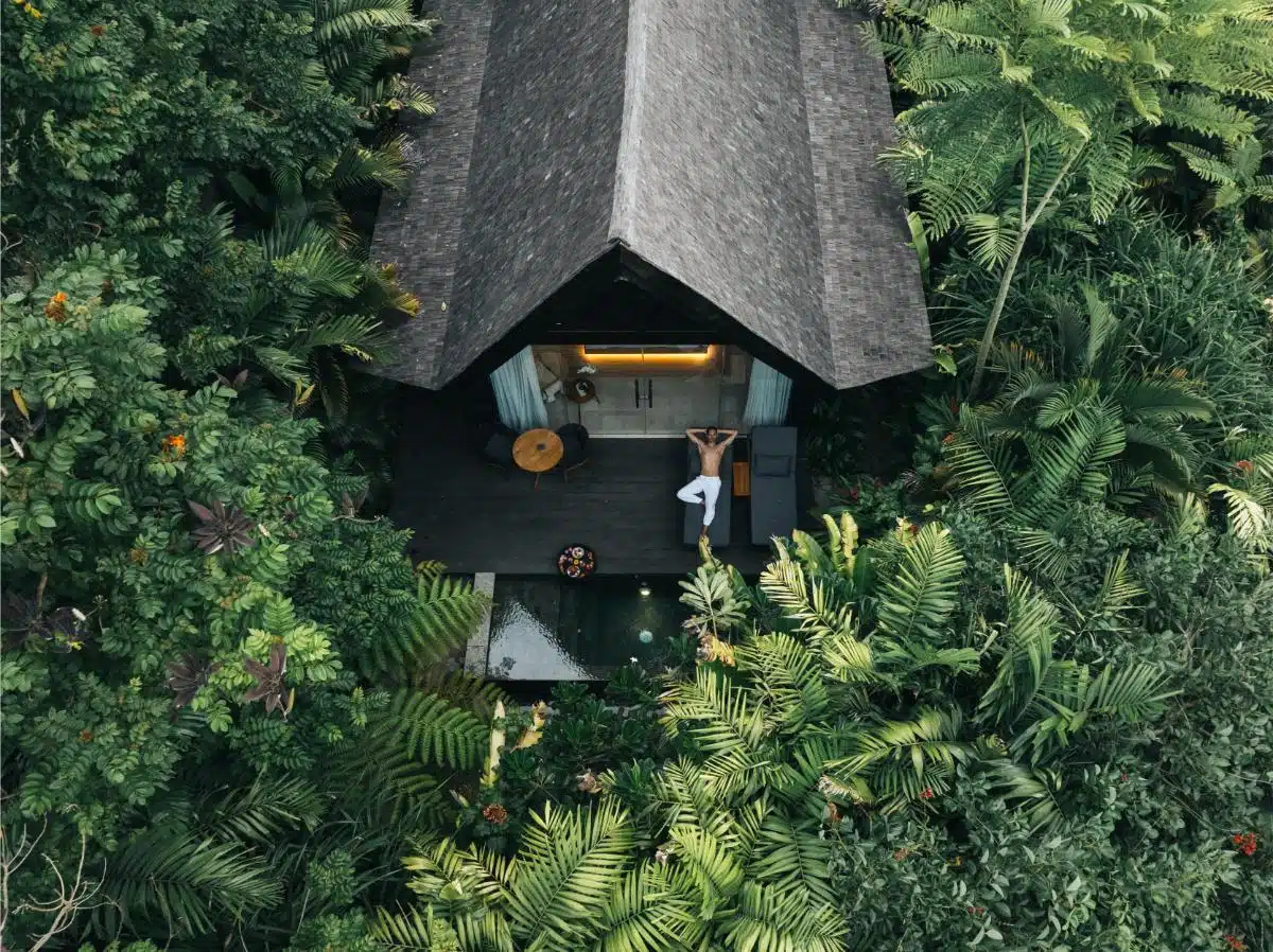 Jungle villa overhead view of Tim